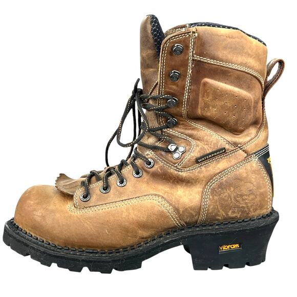 Georgia Boot Men’s Comfort Core Tan Logger Boot Size US 9.5 W - Picture 3 of 11